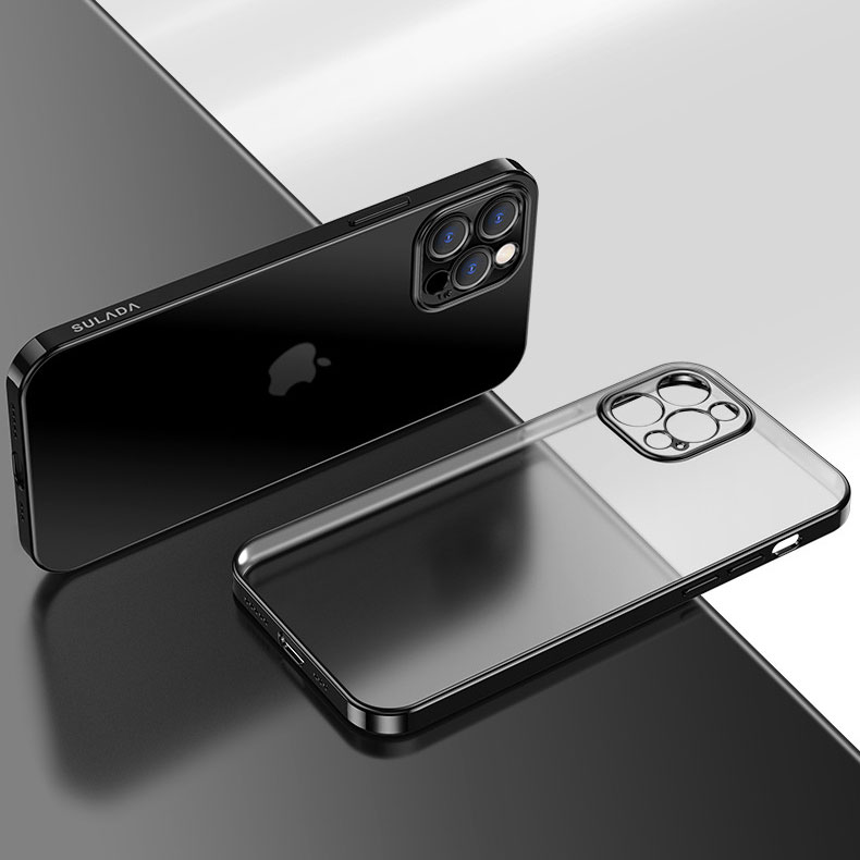 พรีเมียมเคส บางมาก พร้อมขอบสี Electroplate หรู สำหรับ iPhone 12 Pro Max